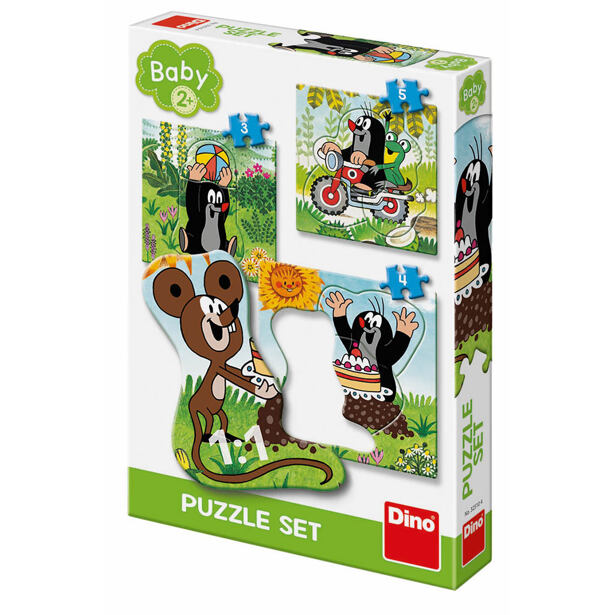 Dino Baby puzzle Krtek na louce, 3-5 dílků