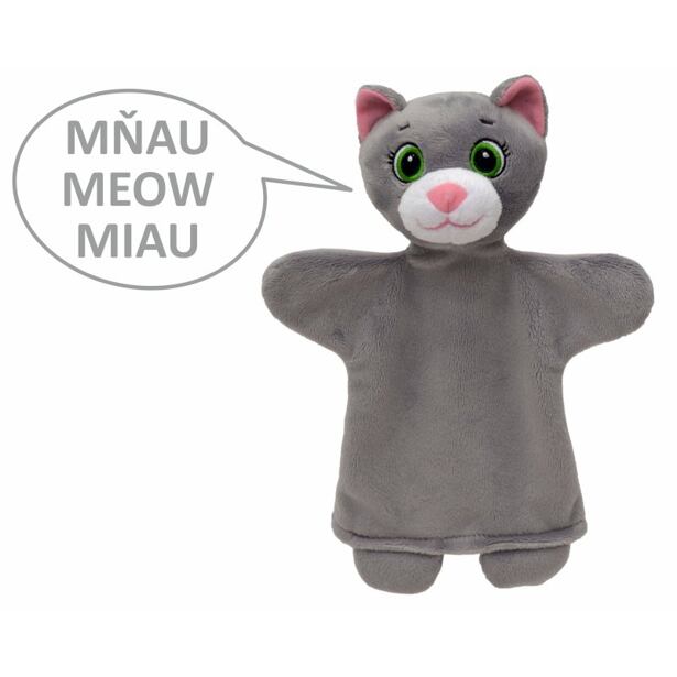 Moravská ústředna Kočka 26 cm, zvukový maňásek
