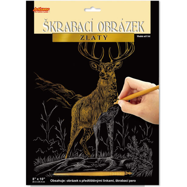 ArtLover Škrabací obrázek zlatý, více druhů