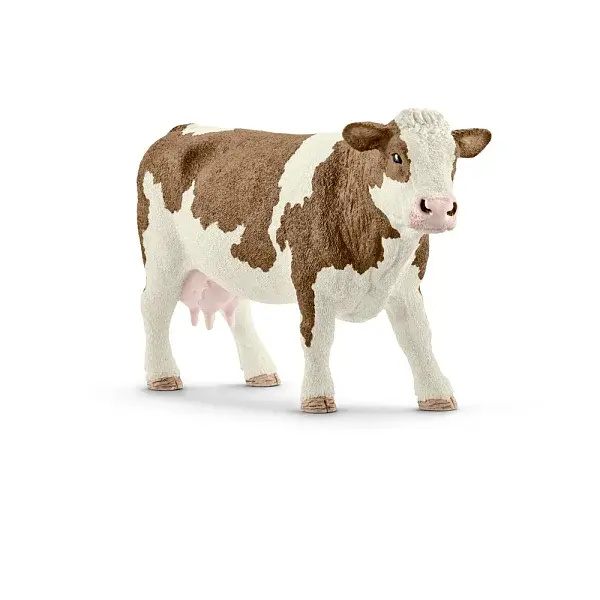 Schleich Zvířátko - kráva simmentálská