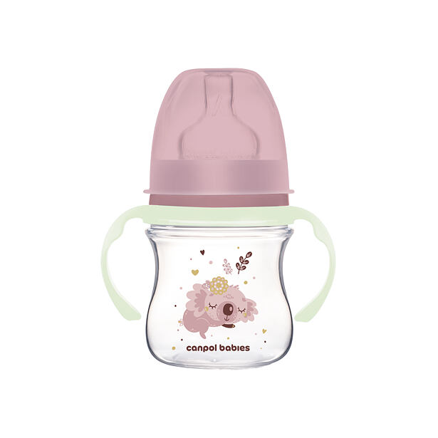 Canpol babies Antikoliková lahev EasyStart SLEEPY KOALA 120ml růžová