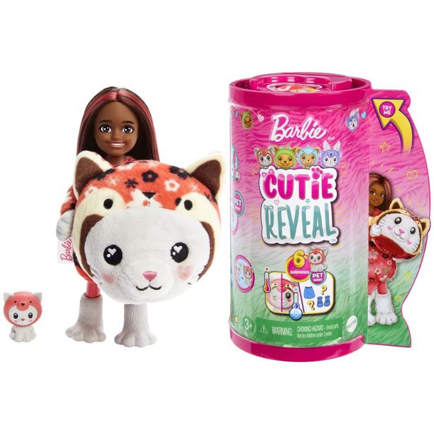 Mattel Barbie Cutie Reveal Chelsea v kostýmu - Kotě v červeném kostýmu Pandy