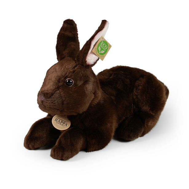 Rappa Plyšový králík hnědý ležící 36 cm ECO-FRIENDLY