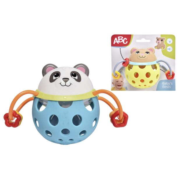 ABC Chrastítko medvídek/panda 10 cm, 2 druhy