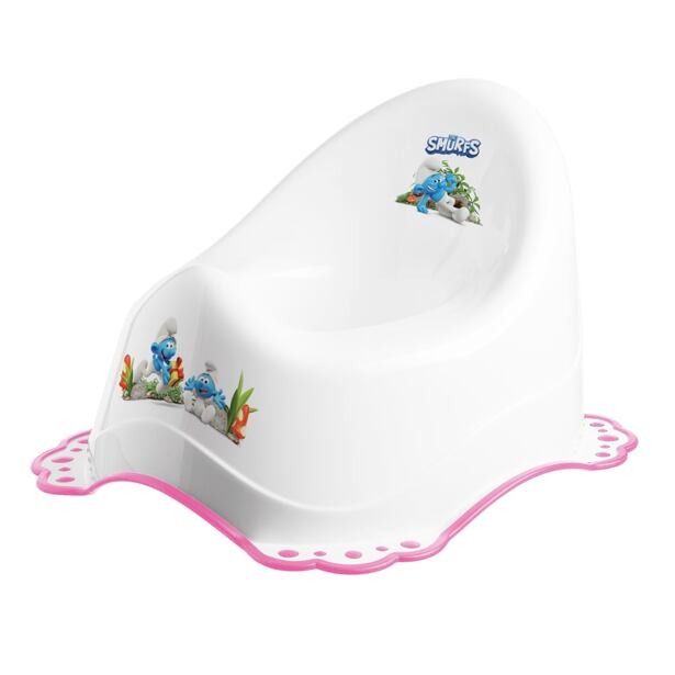 Maltex Nočník s protiskluzem The Smurfs - bílá/růžová