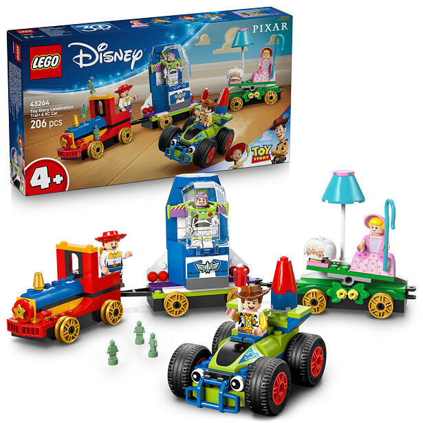 LEGO® │ Disney 43264 Slavnostní vláček a Autíčko z Příběhu hraček