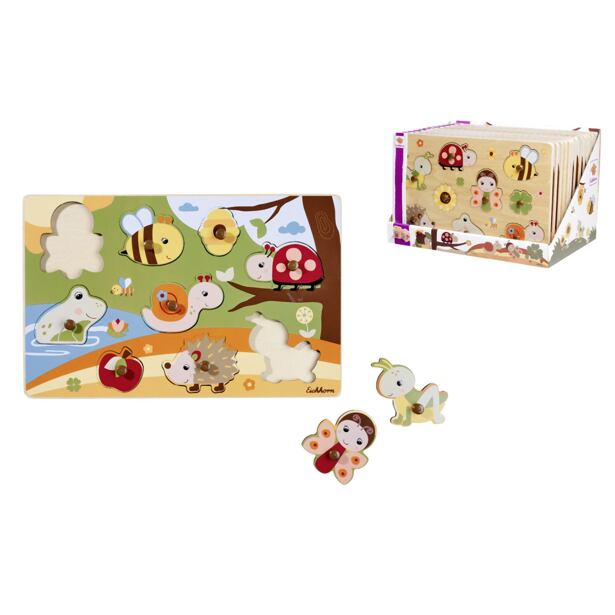 Eichhorn Dřevěné puzzle 9 dílků, 2 druhy