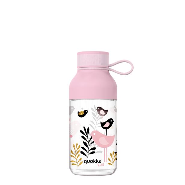 Quokka Plastová láhev Ice Kids s poutkem Birds 430 ml