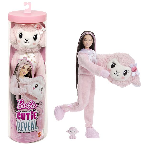 Mattel Barbie Cutie Reveal Barbie sladké mašle - růžové jehně