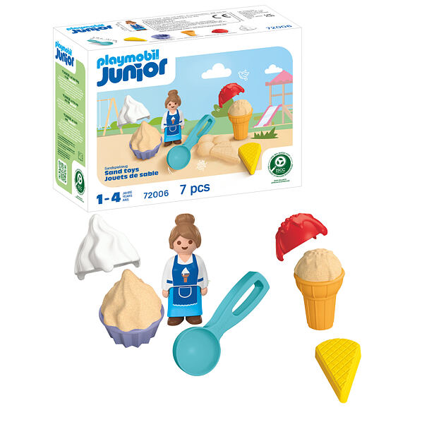 Playmobil JUNIOR: Pískoviště Zmrzlinárna