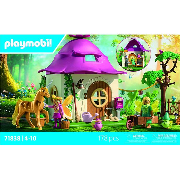 Playmobil Útulný vílí příbytek se zlatým jednorožcem
