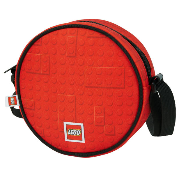 LEGO Brick Dots Red - kulatá crossbody taška