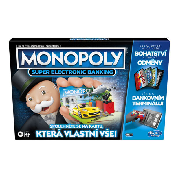Hasbro Monopoly Super elektronické bankovnictví CZ
