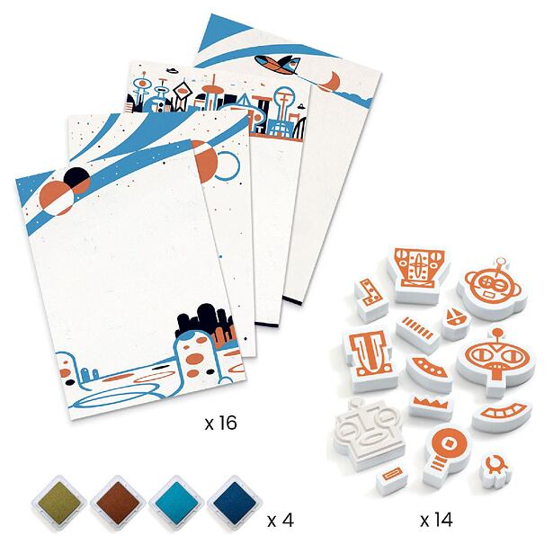 DJECO Set razítek Roboti