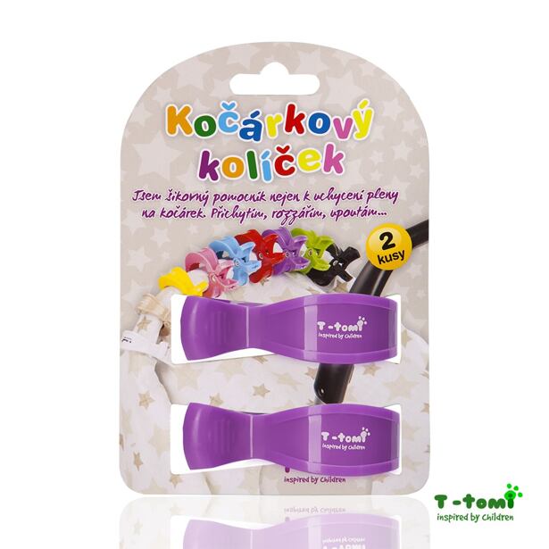 T-TOMI Kočárkový kolíček, lilac / fialový