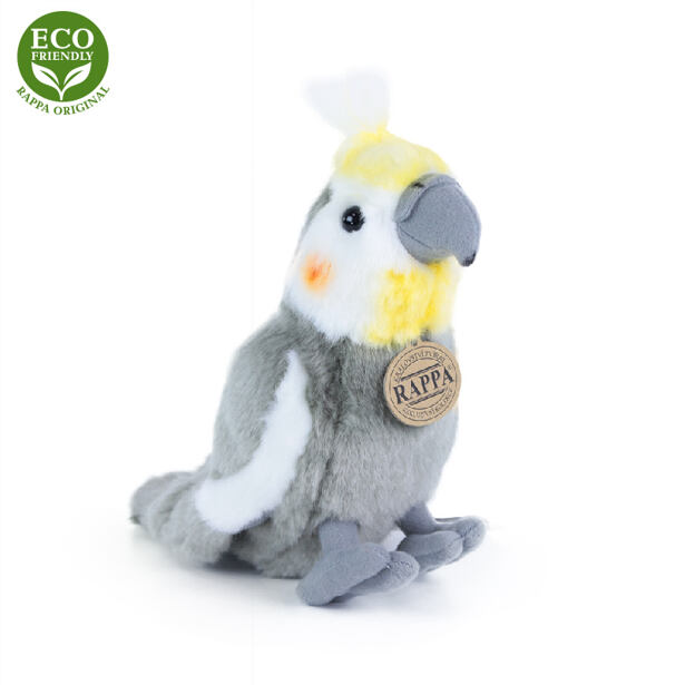 Rappa Plyšový papoušek Korela chocholatá, 20cm ECO-FRIENDLY