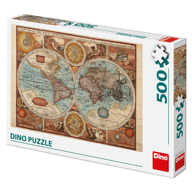 Dino Mapa světa z roku 1626 Puzzle 500 dílků