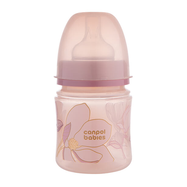 Canpol babies Antikoliková lahev EasyStart GOLD 120ml růžová