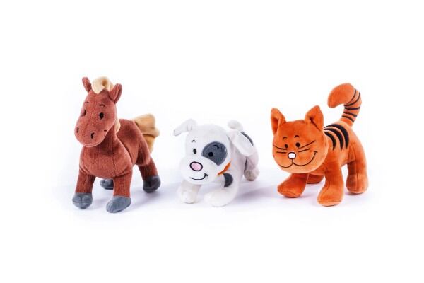 Teddies Zvířátko plyš Moje první zvířátka se zvukem 18-20cm, 3 druhy