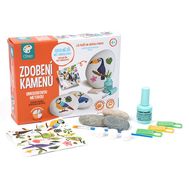 ARTO Zdobení kamenů - ubrouskovou metodou