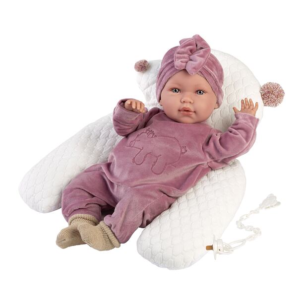 Llorens NEW BORN realistická panenka miminko se zvuky a měkkým látkovým tělem 42 cm