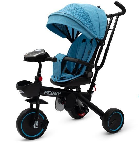 Dětská tříkolka Baby Mix Peony EVA modrá