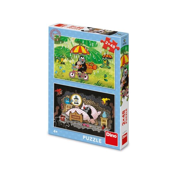 Dino Krtkův den 2x48 dílků Puzzle