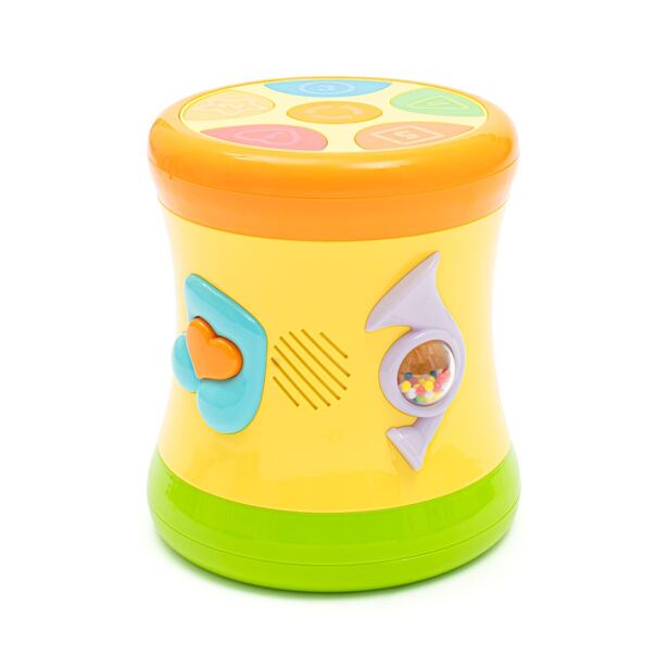 Baby Mix Oboustranný dynamický bubínek žlutý