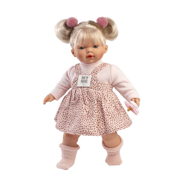 Llorens 33158 ROBERTA - realistická panenka se zvuky a měkkým látkovým tělem 33 cm