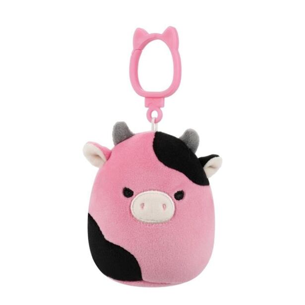 SQUISHMALLOWS Klíčenka Černo růžová kráva - Pollyanna