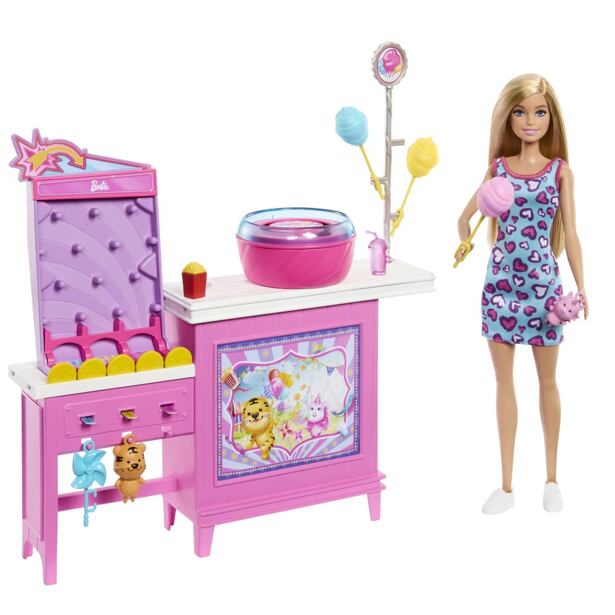 Mattel Barbie Panenka a stánek s cukrovou vatou - herní set