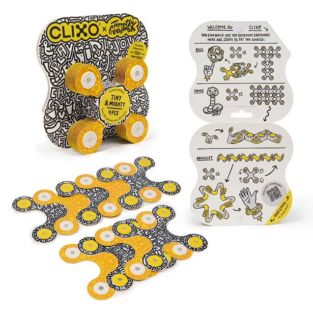 CLIXO Tiny & Mighty Artist Edition (Timothy Goodman) - magnetická stavebnice 9 kusů