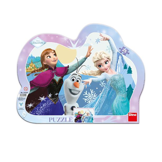 Dino Anna a Elza tančí Puzzle 25 dílků kontura