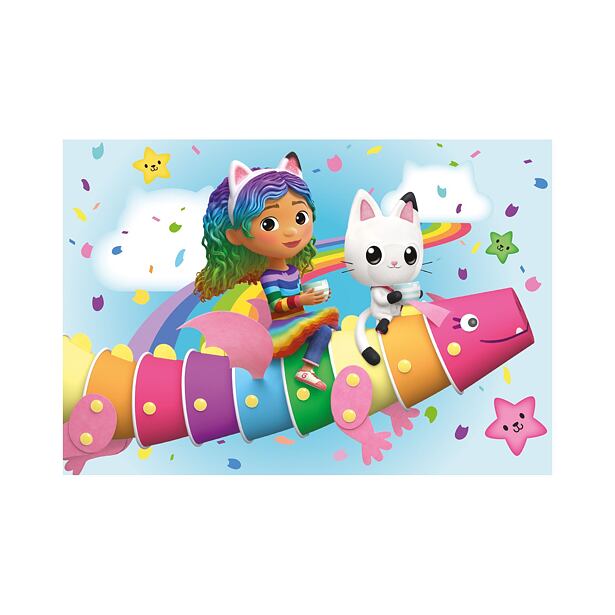 Dino Gábi na duze Puzzle 2x48 dílků