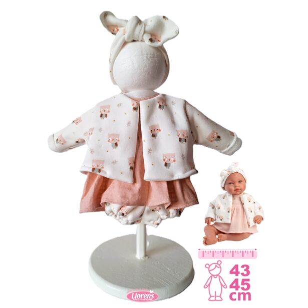 Llorens M844-004 Obleček pro panenku miminko NEW BORN velikosti 43-45 cm