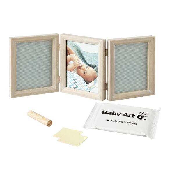 Baby Art Dřevěný rámeček My Baby Touch Double Stormy