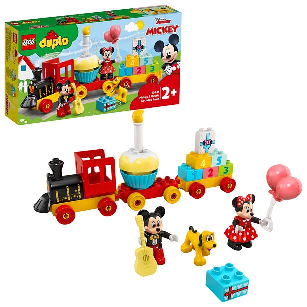 LEGO® DUPLO │ Disney 10941 Narozeninový vláček Mickeyho a Minnie
