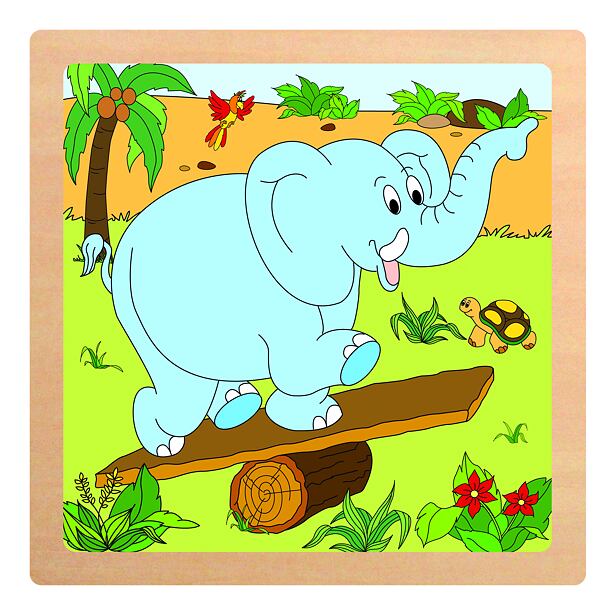 Woody Puzzle 4 dílky, více druhů
