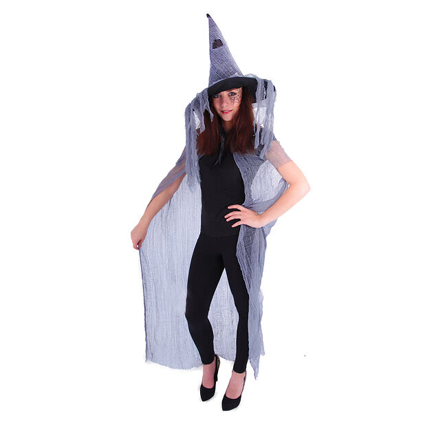 Rappa Čarodějnický plášť s kloboukem pro dospělé/Halloween