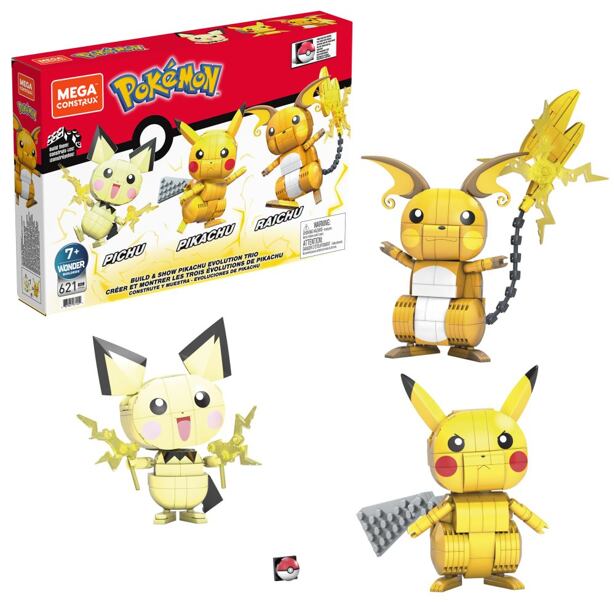 Mattel Mega Construx Pokémon - Postav si Pikachu a jeho vývojové trio