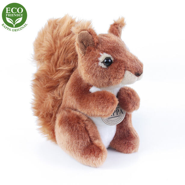 Rappa Plyšová veverka sedící, 18 cm, ECO-FRIENDLY