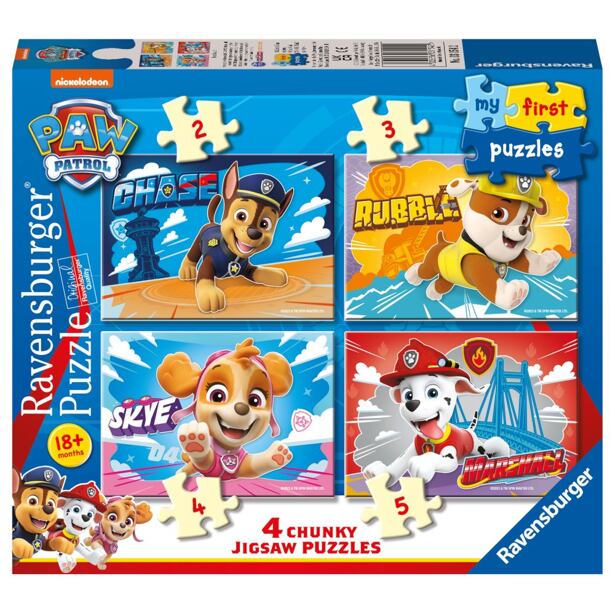 Ravensburger Tlapková patrola Moje první puzzle 2/3/4/5 dílků