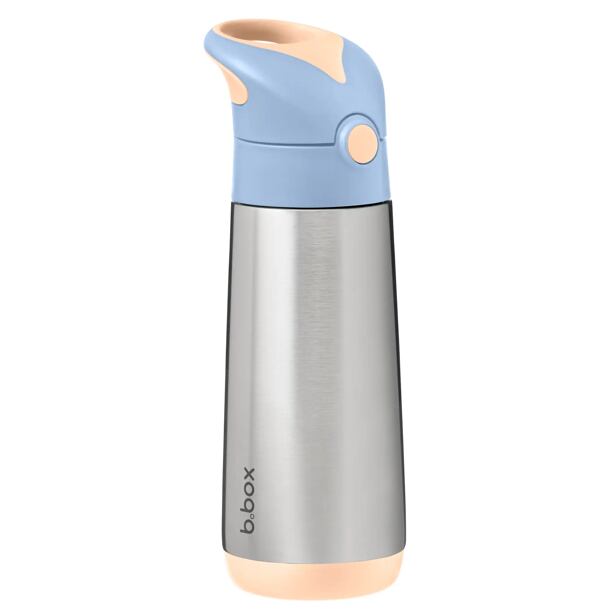 b.box Termoska na pití s brčkem 500 ml - broskvová