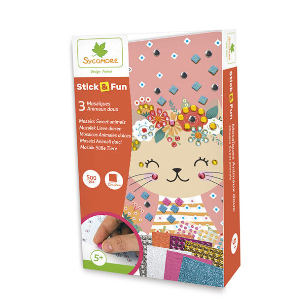 Sycomore Stick & Fun Mozaika 3x Roztomilá zvířátka