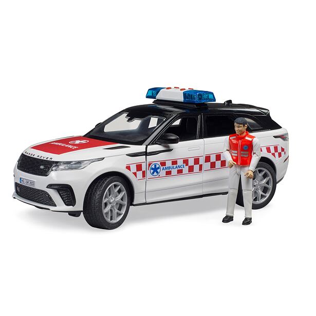 Bruder RANGE ROVER  Velar - záchranka, figurka