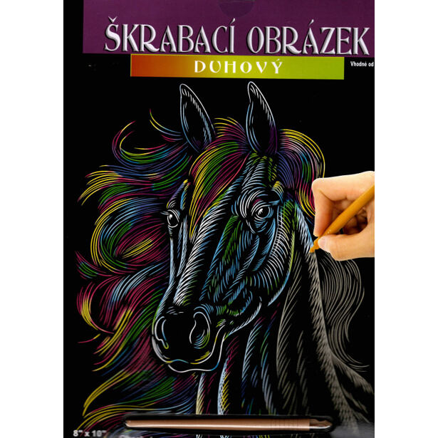ArtLover Škrabací obrázek duhový - kůň, více druhů