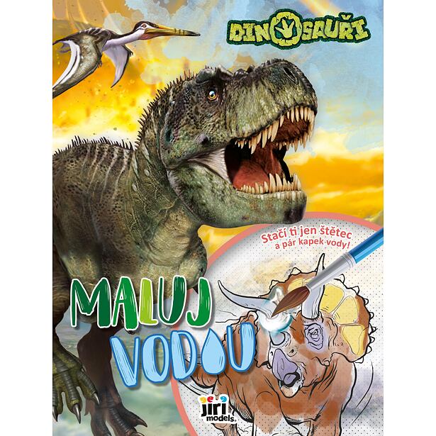 Jiri Models Maluj vodou A4 Dinosauři