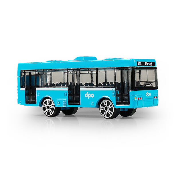 Rappa Kovový autobus DPO Ostrava modrý 8 cm