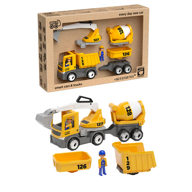 Efko ECO MultiGO Build set - figurky Igráčků stavbařů s auty