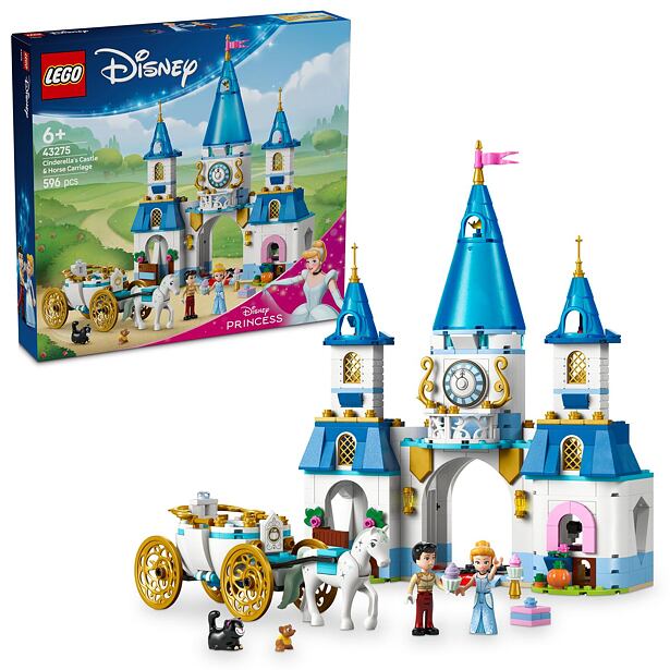 LEGO® Disney 43275 Popelčin zámek a kočár s koňmi